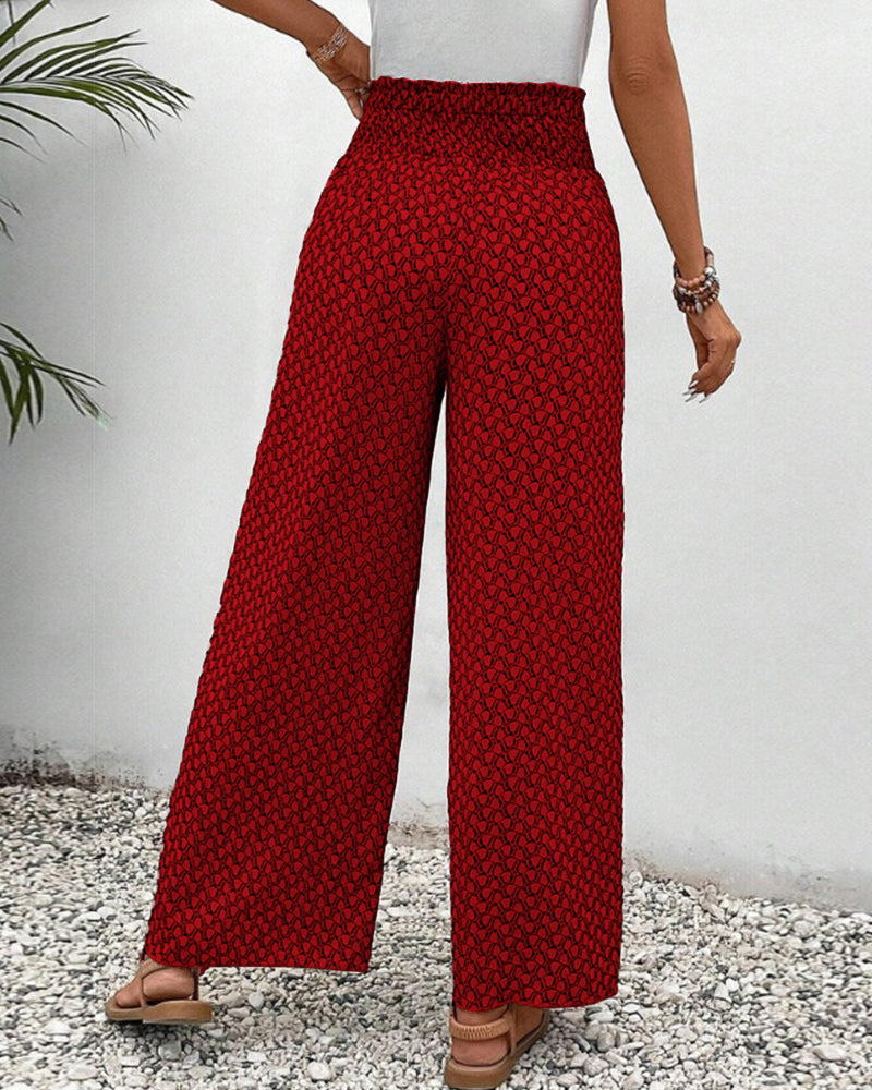 Luchtige dames zomerbroek wijde pijpen casual – Alenna