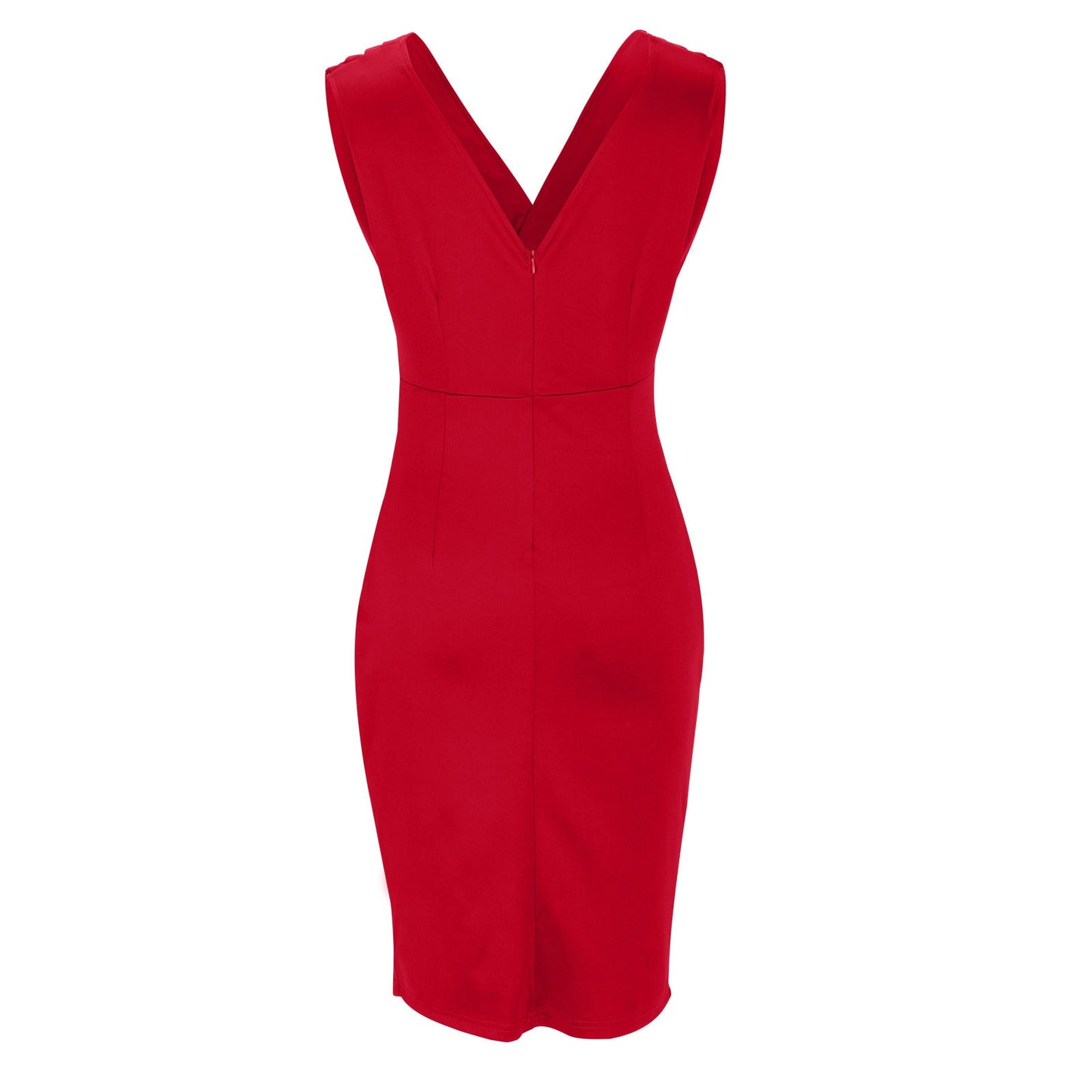 Elegante damesjurk V-hals split getailleerd chic – Melvaria