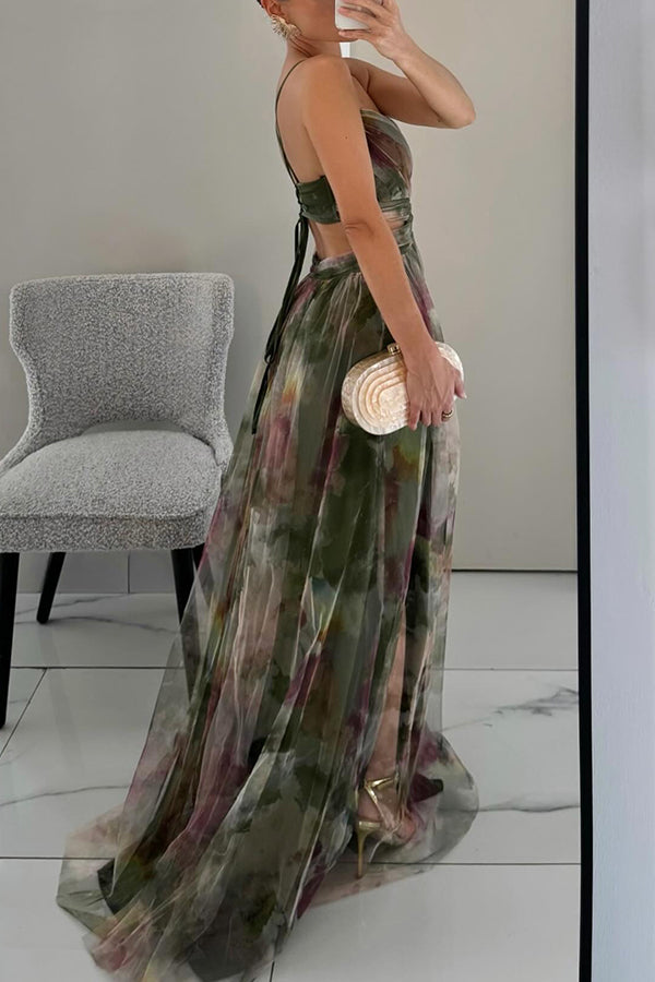 Maxi zomerjurk bloemenprint luchtig elegant lang – Sorellia