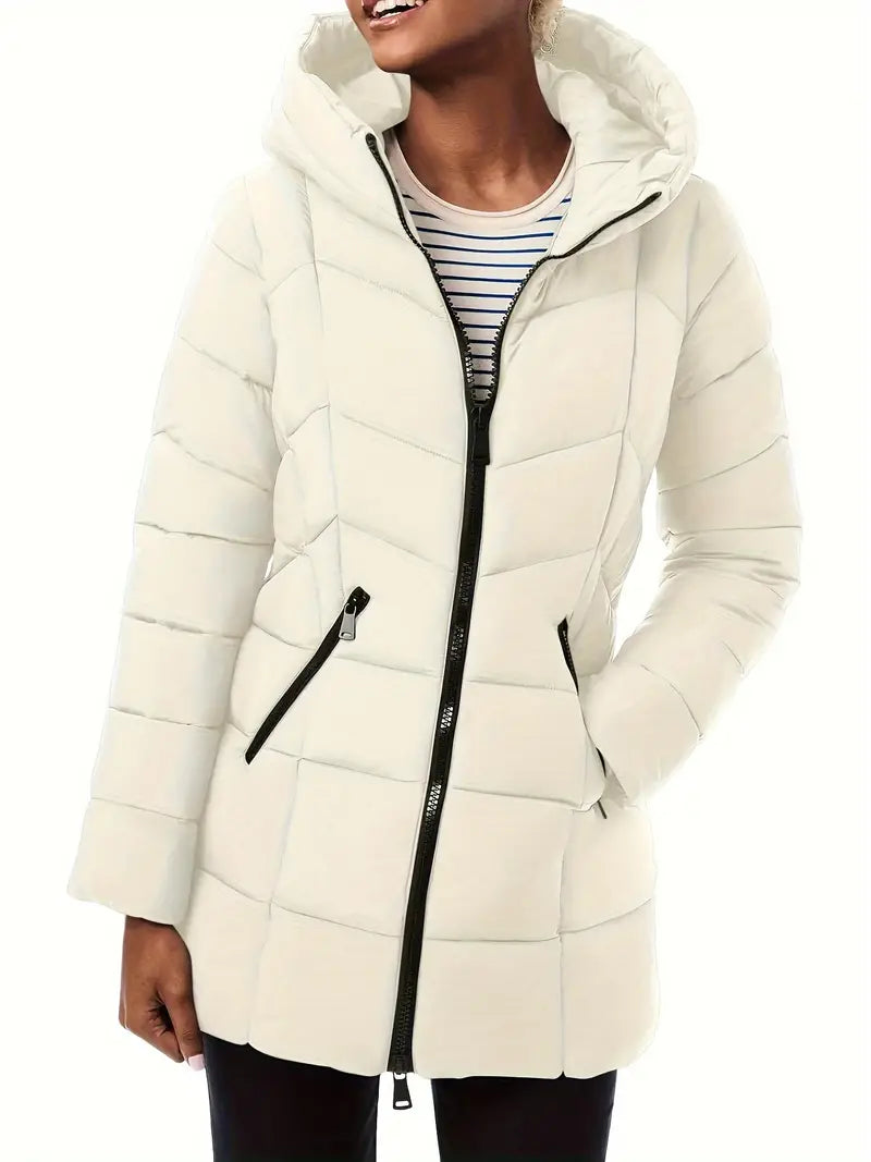 Gewatteerde puffer winterjas met moderne pasvorm – Elise