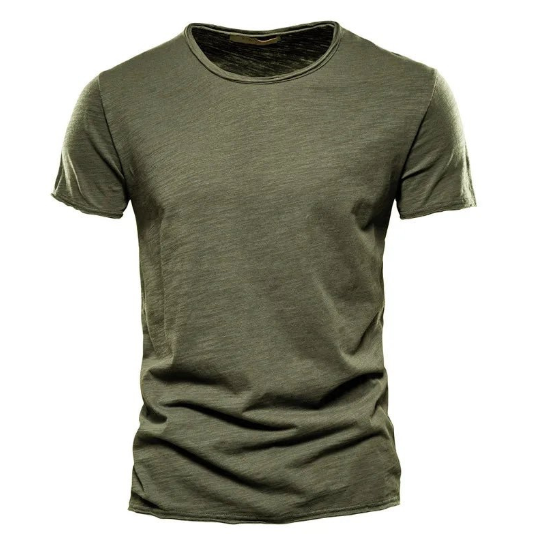 Basic heren T-shirt katoen tijdloos comfortabel fit – Dravero