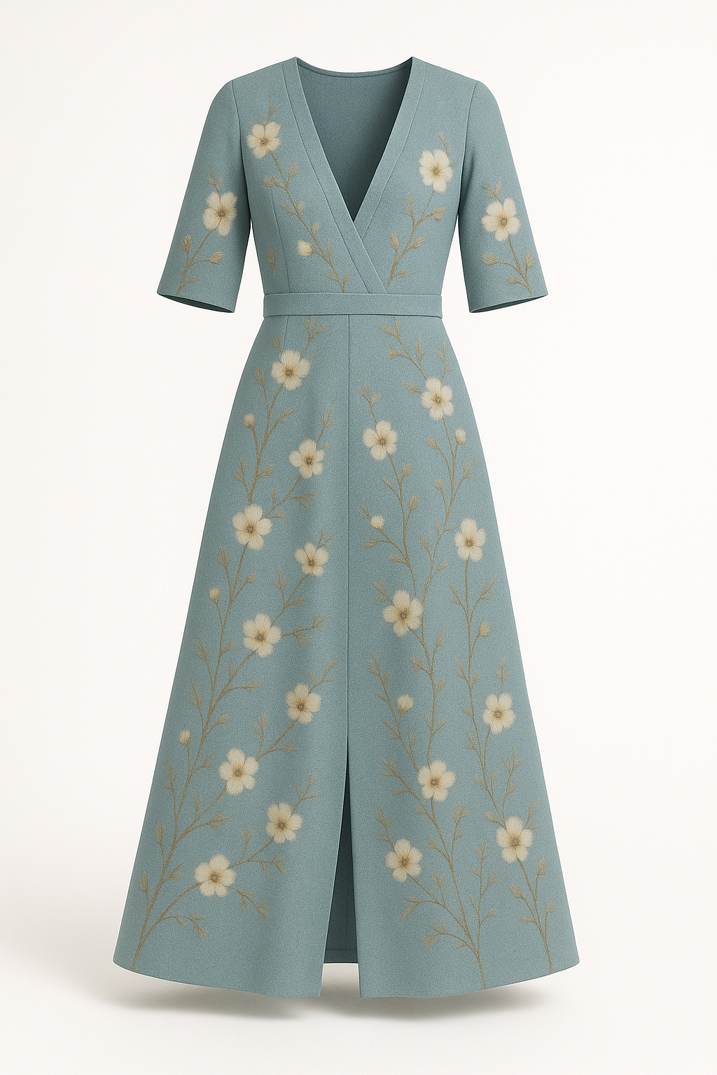 Zomerse lange damesjurk bloemenprint elegant design – Lotte