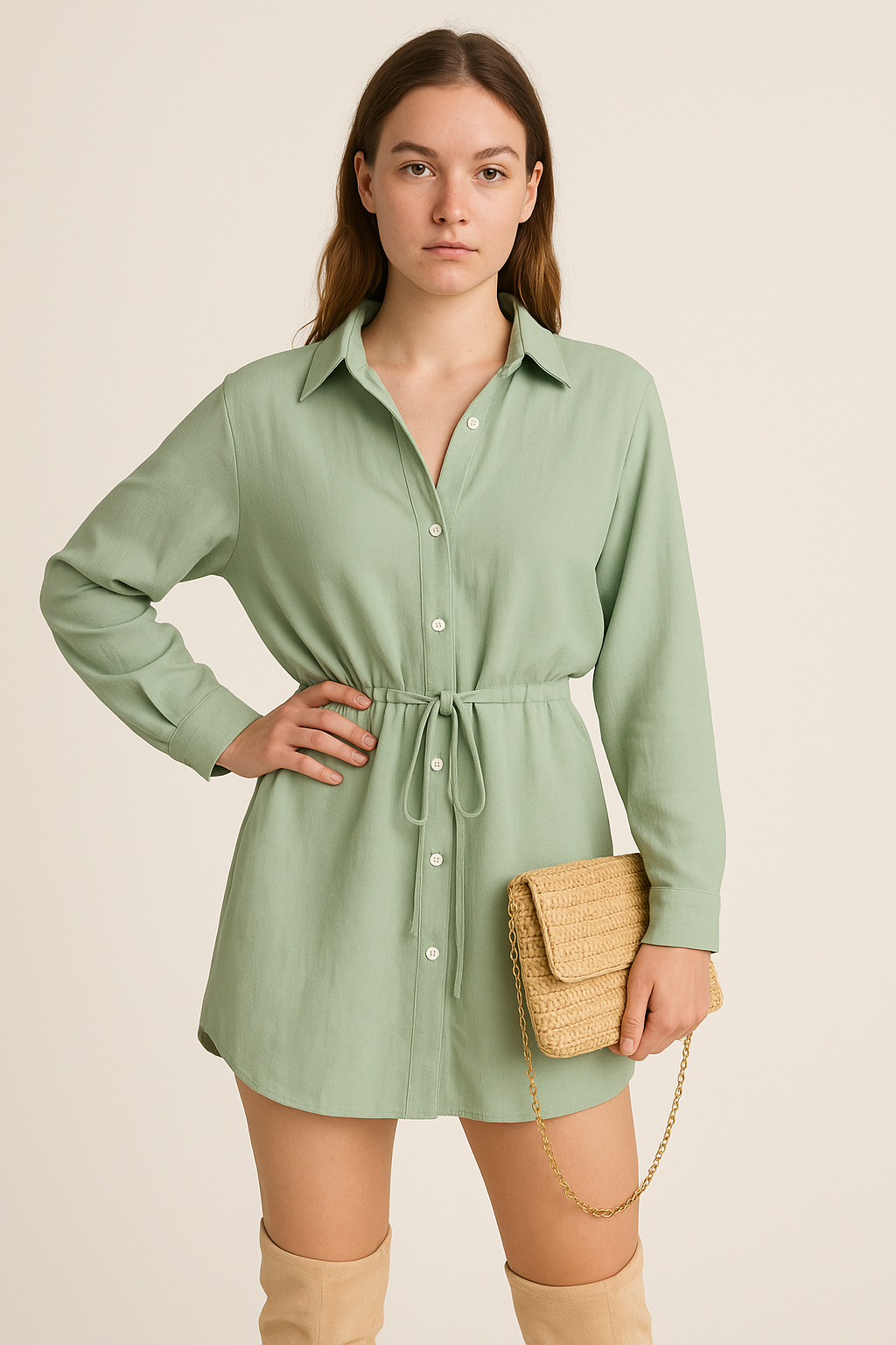 Trendy romperjurk met ingebouwde shorts – Livia