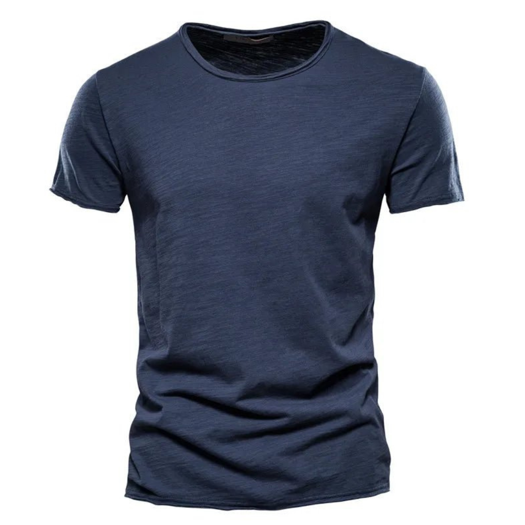 Basic heren T-shirt katoen tijdloos comfortabel fit – Dravero