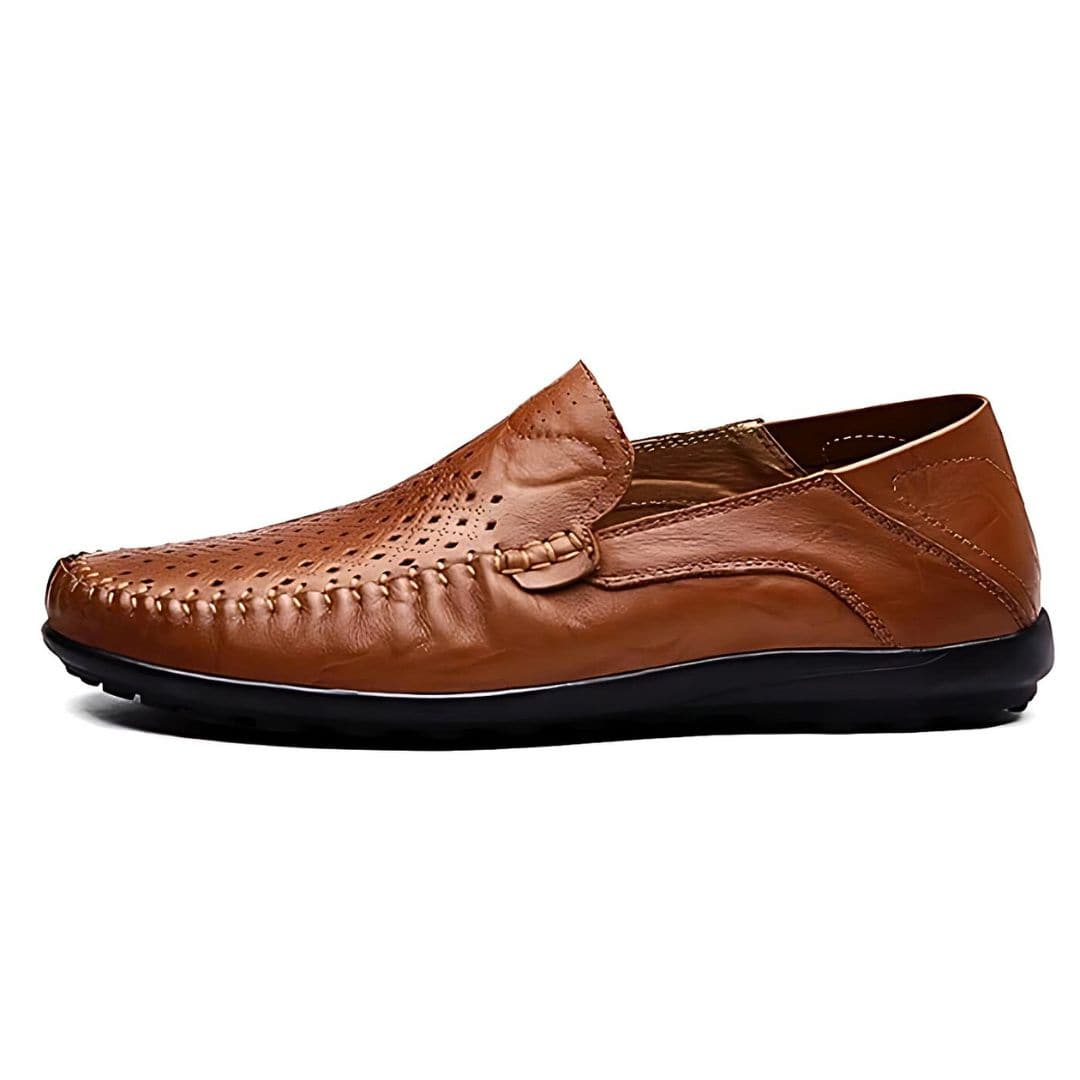 Ademende leren instap loafers voor heren – Milan