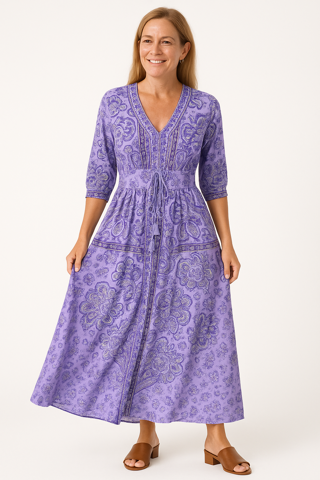 Comfortabele Chique Jurk met Koord – Elsa