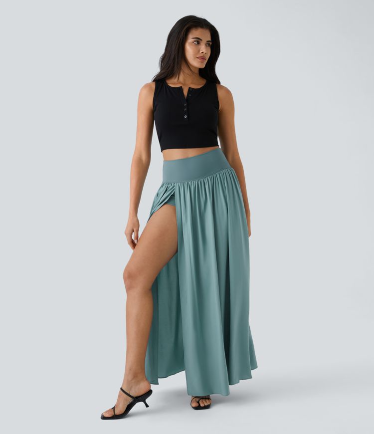 Lichte maxi rok met hoge taille – Elodie