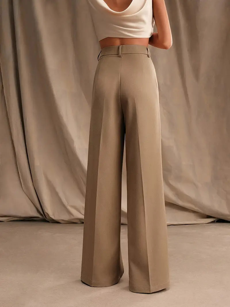 Damesbroek met hoge taille en wijde pijpen – Isabella