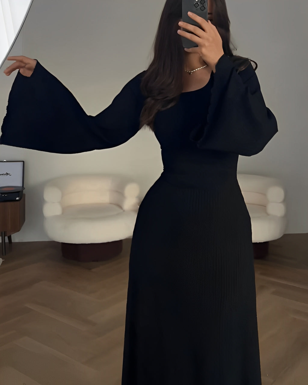 Zwierige maxi-jurk met elegante pasvorm – Noor