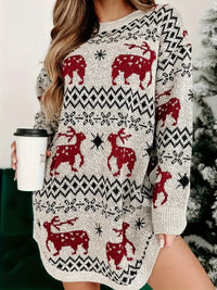 Warme dames kersttrui met feestelijk design – Sophie