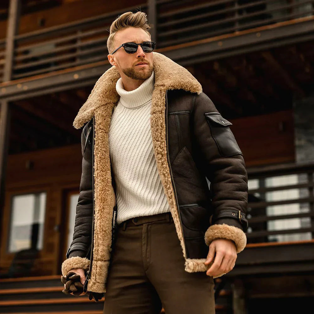 Heren leren jas voor herfst en winter met tijdloze look – Ardeon
