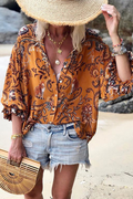 Boho losse blouse met natuurprint voor dames – Yara