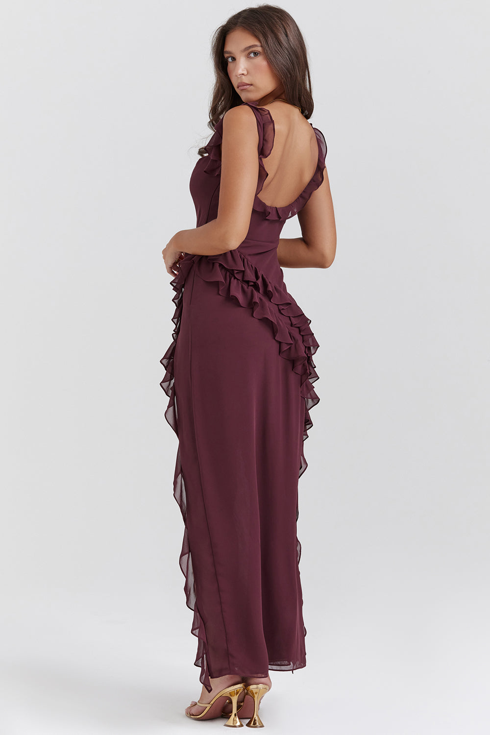 Zomerjurk Sexy Ruches Lang Elegant Design – Yasmine
