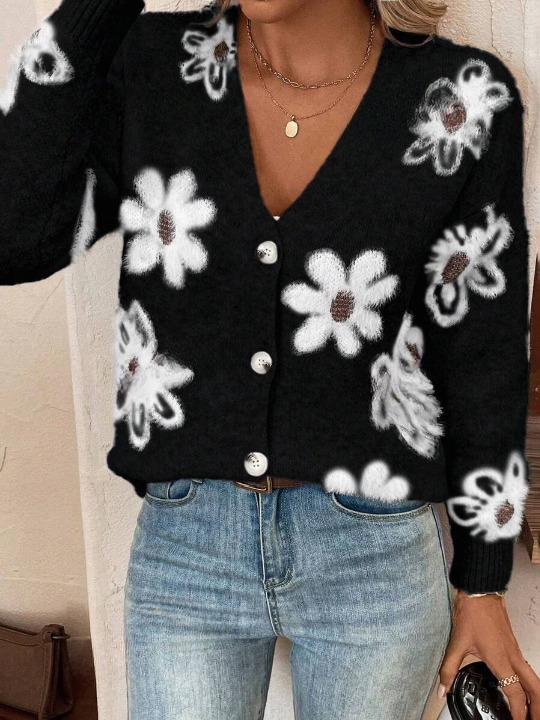 Elegant vest met bloemenpatroon – Isabella