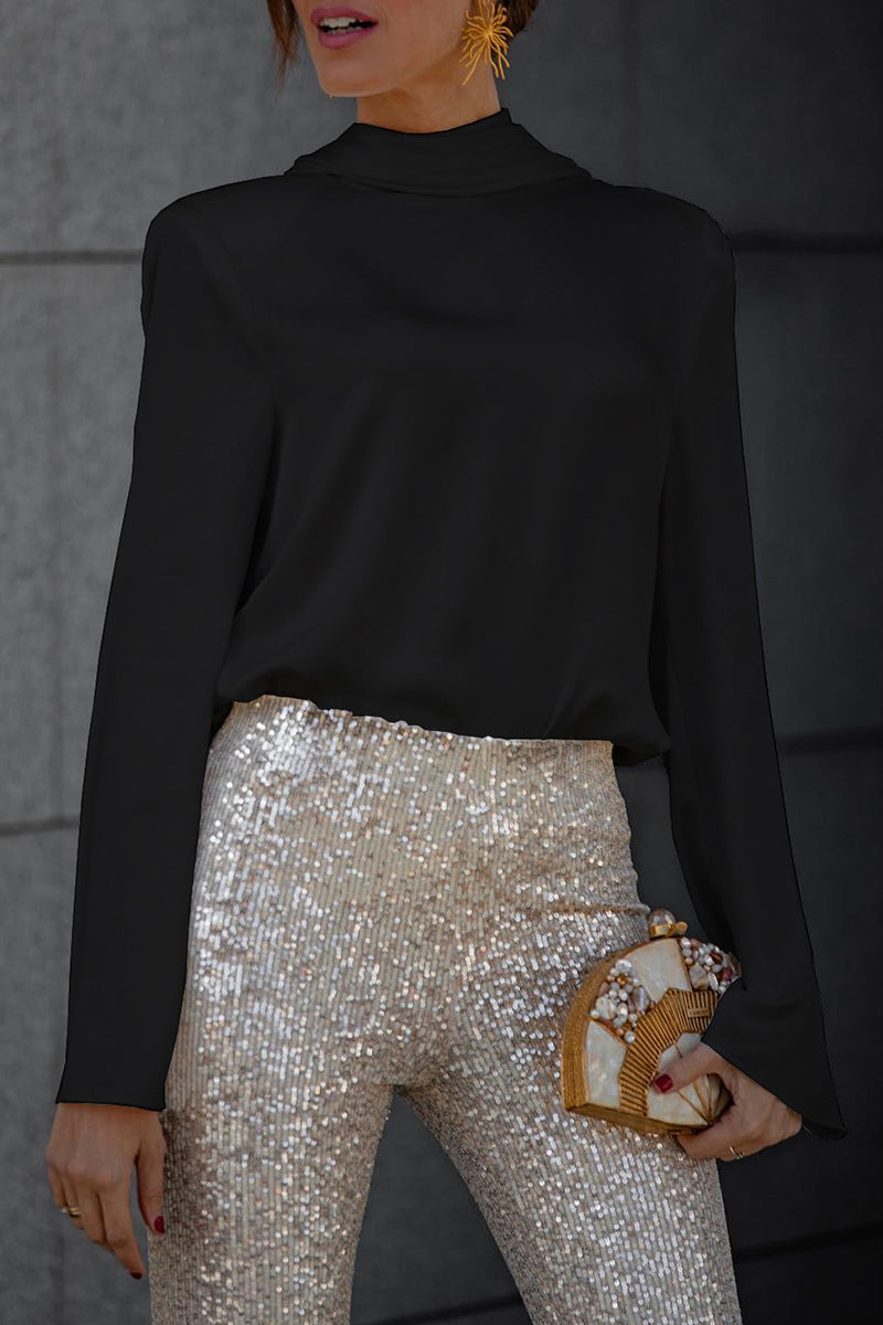 Backless blouse met sjaalkraag voor dames – Noëlle