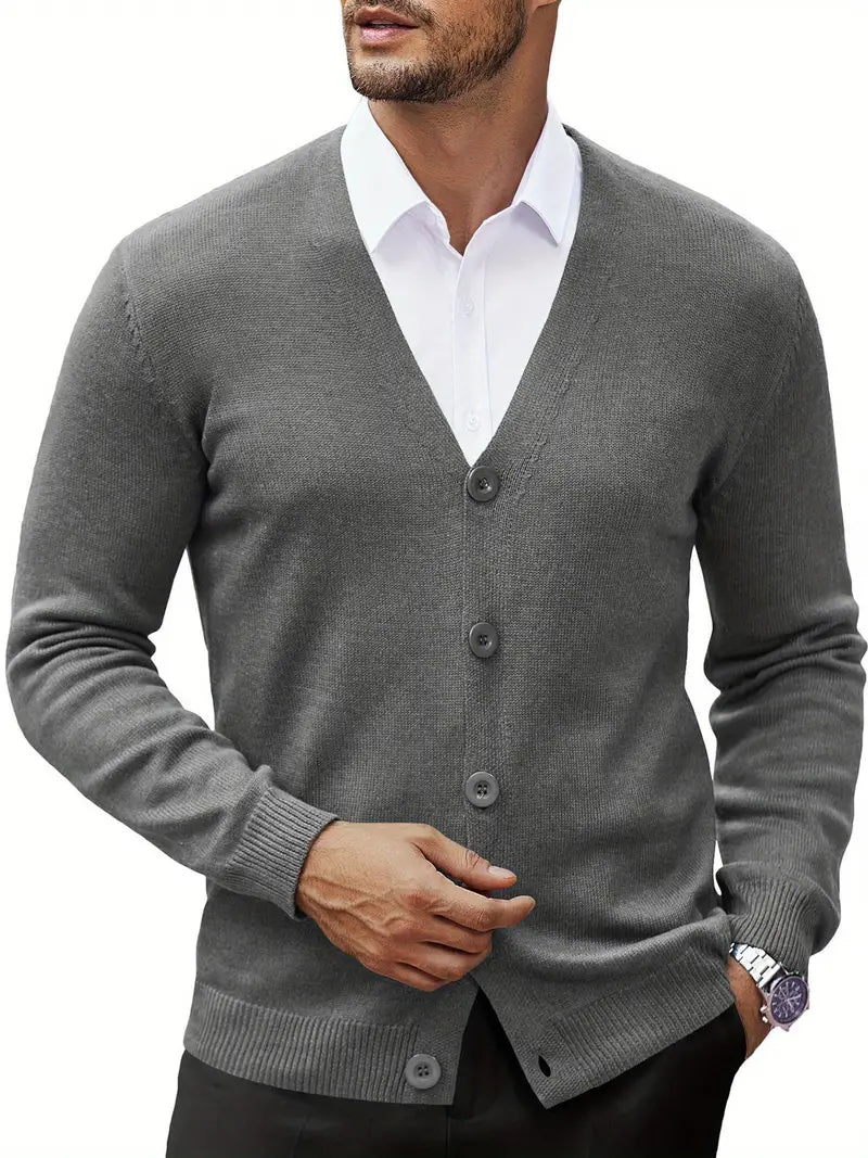 Comfortabele gebreide heren cardigan sweater – Henry