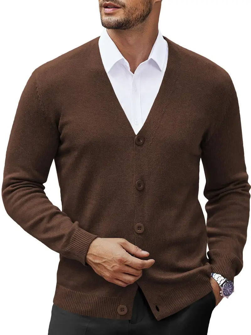 Comfortabele gebreide heren cardigan sweater – Henry
