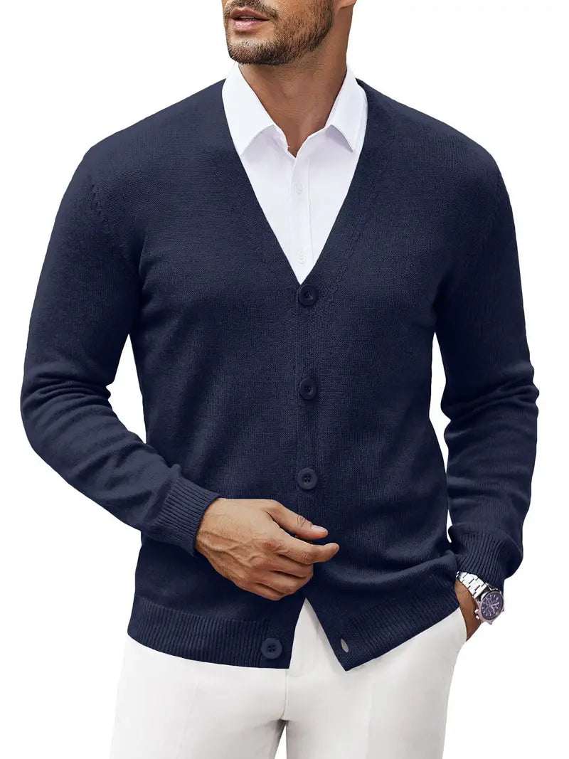 Comfortabele gebreide heren cardigan sweater – Henry