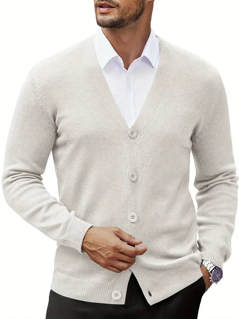 Comfortabele gebreide heren cardigan sweater – Henry