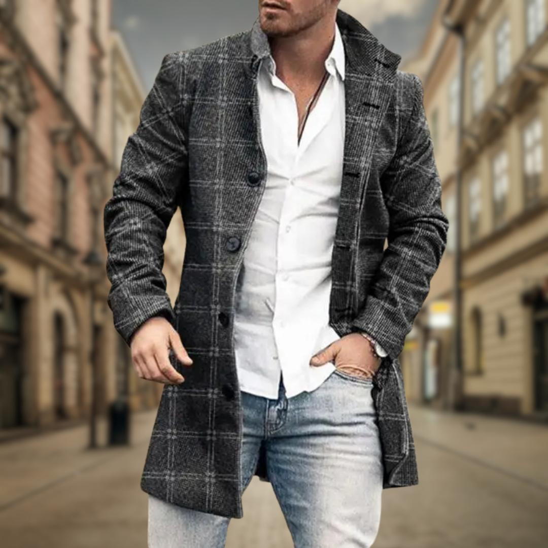 Herfstjas voor heren met elegante pasvorm en voering – Jovance