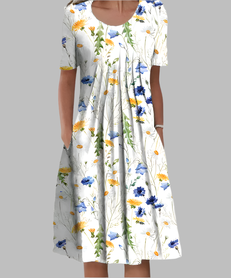 Dames jurk elegant ademend flatterend polyester – Sofenya