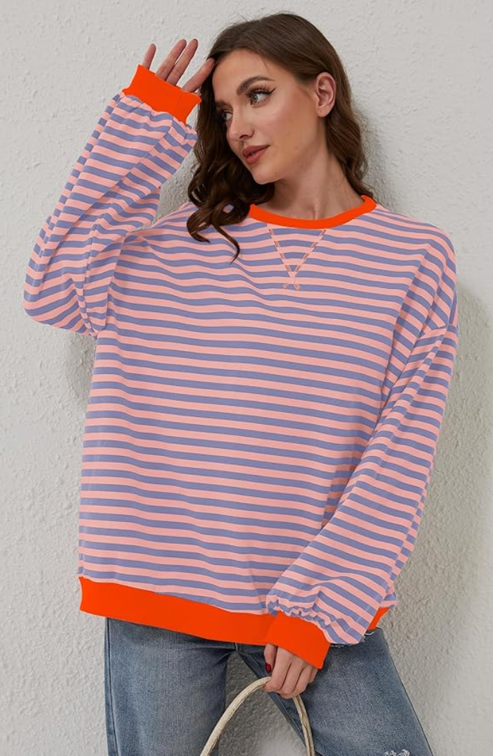 Gestreepte dames trui comfortabel casual stijlvol – Nuvina