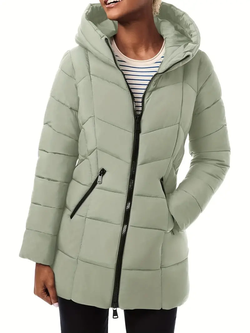 Gewatteerde puffer winterjas met moderne pasvorm – Elise