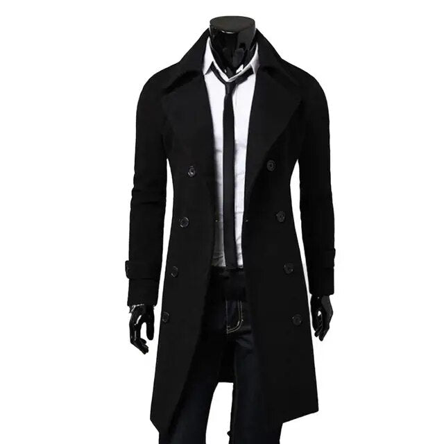 Britse Winddichte Trenchcoat met Dubbele Rij Knopen – Hugo