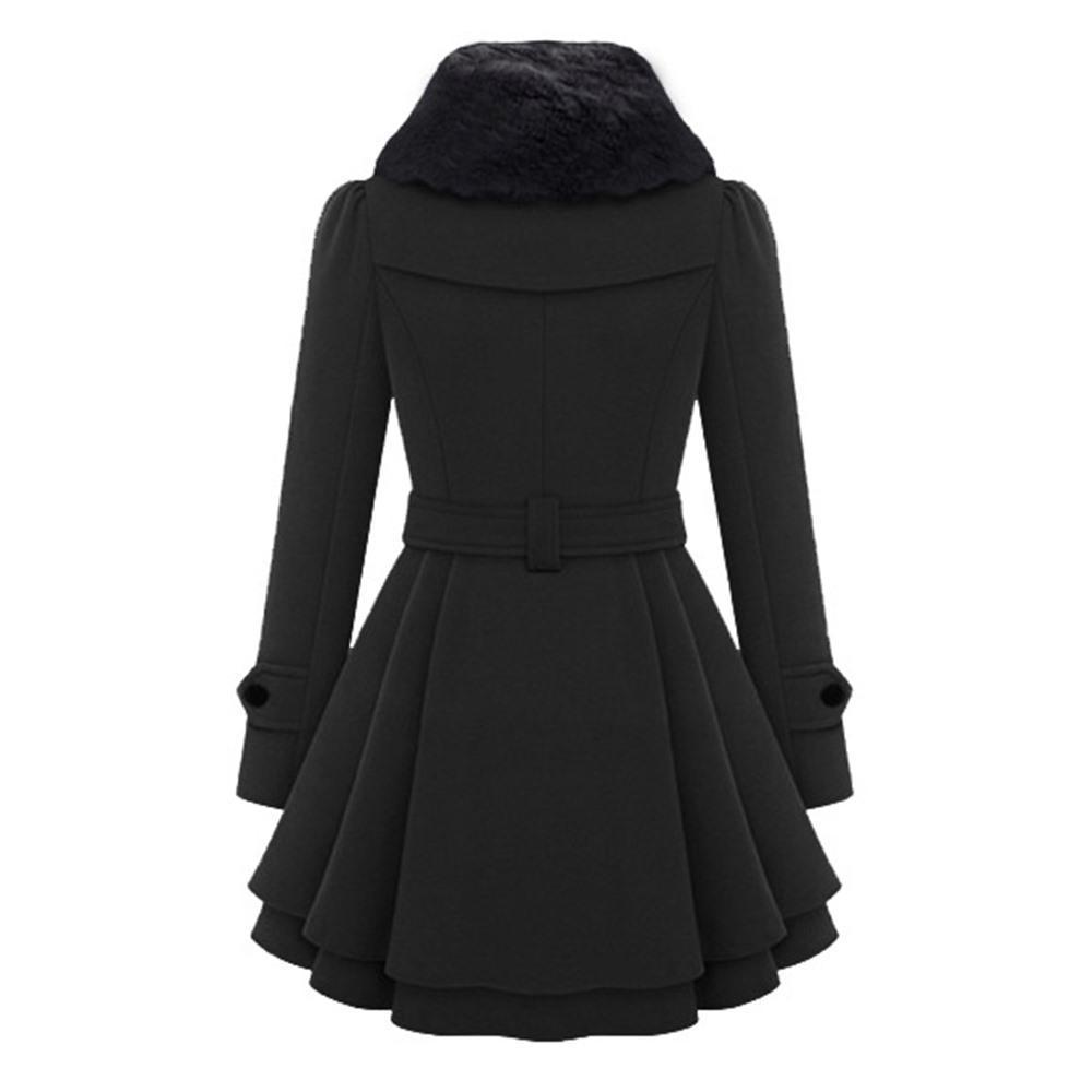 Trenchcoat met luxe nepkraag voor dames – Celeste