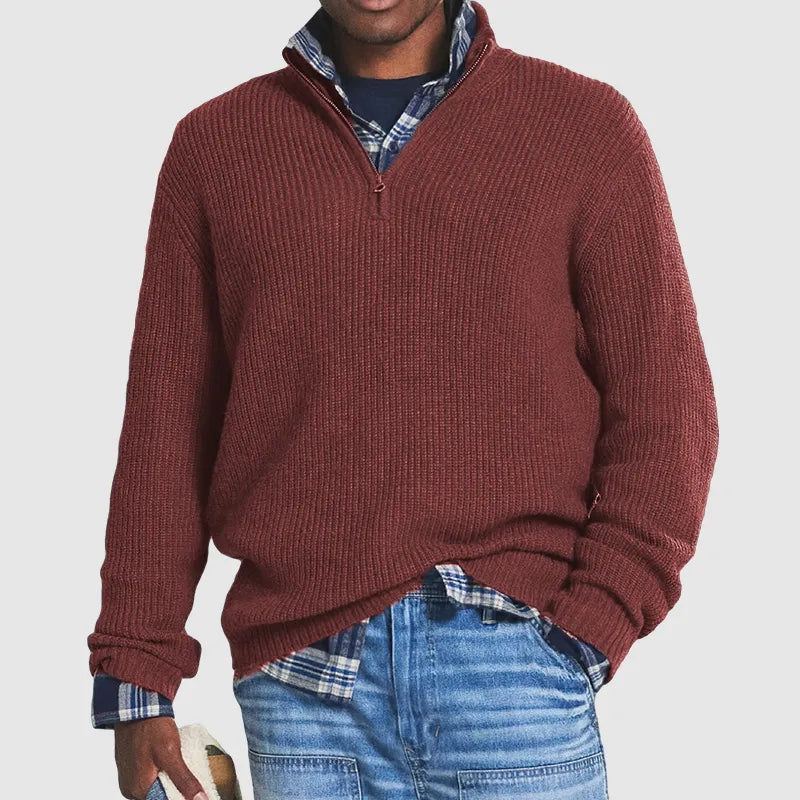Heren Half Zip Trui voor Comfort en Stijl – Lars
