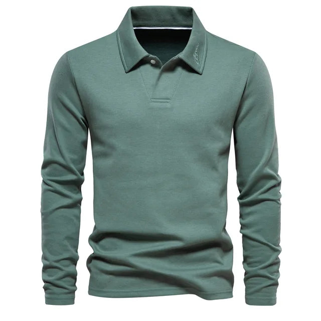 Klassiek Poloshirt met Lange Mouwen voor Heren – Matthias