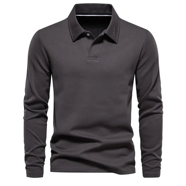 Klassiek Poloshirt met Lange Mouwen voor Heren – Matthias