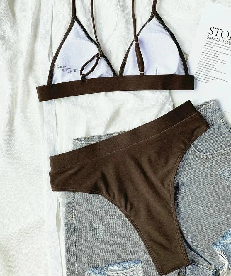 Hoge Taille Bikiniset met Voorgevormde Cups en Tijdloos Design – Roselyn