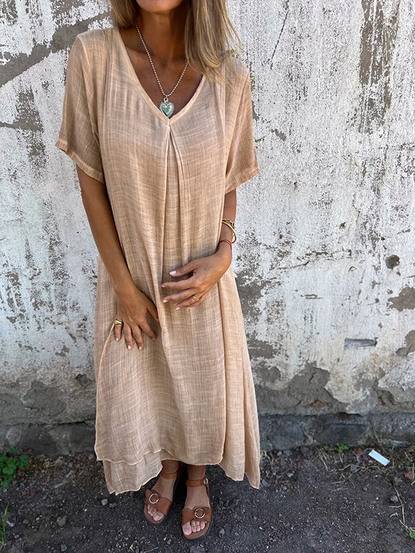 Dames Katoen Linnen Zomerjurk Ademend Comfort – Marise