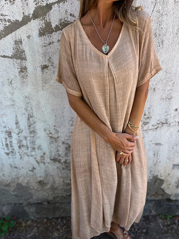 Dames Katoen Linnen Zomerjurk Ademend Comfort – Marise
