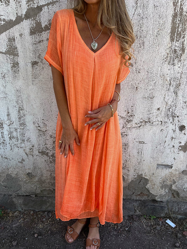 Dames Katoen Linnen Zomerjurk Ademend Comfort – Marise