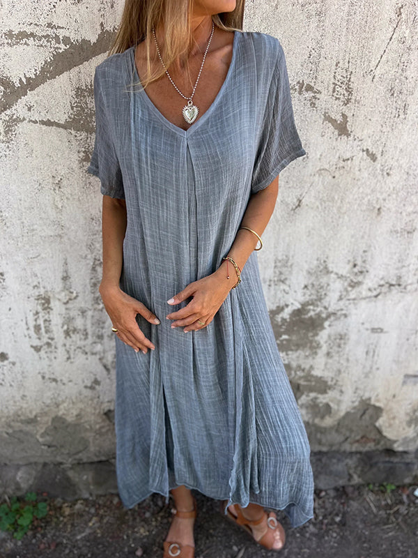 Dames Katoen Linnen Zomerjurk Ademend Comfort – Marise