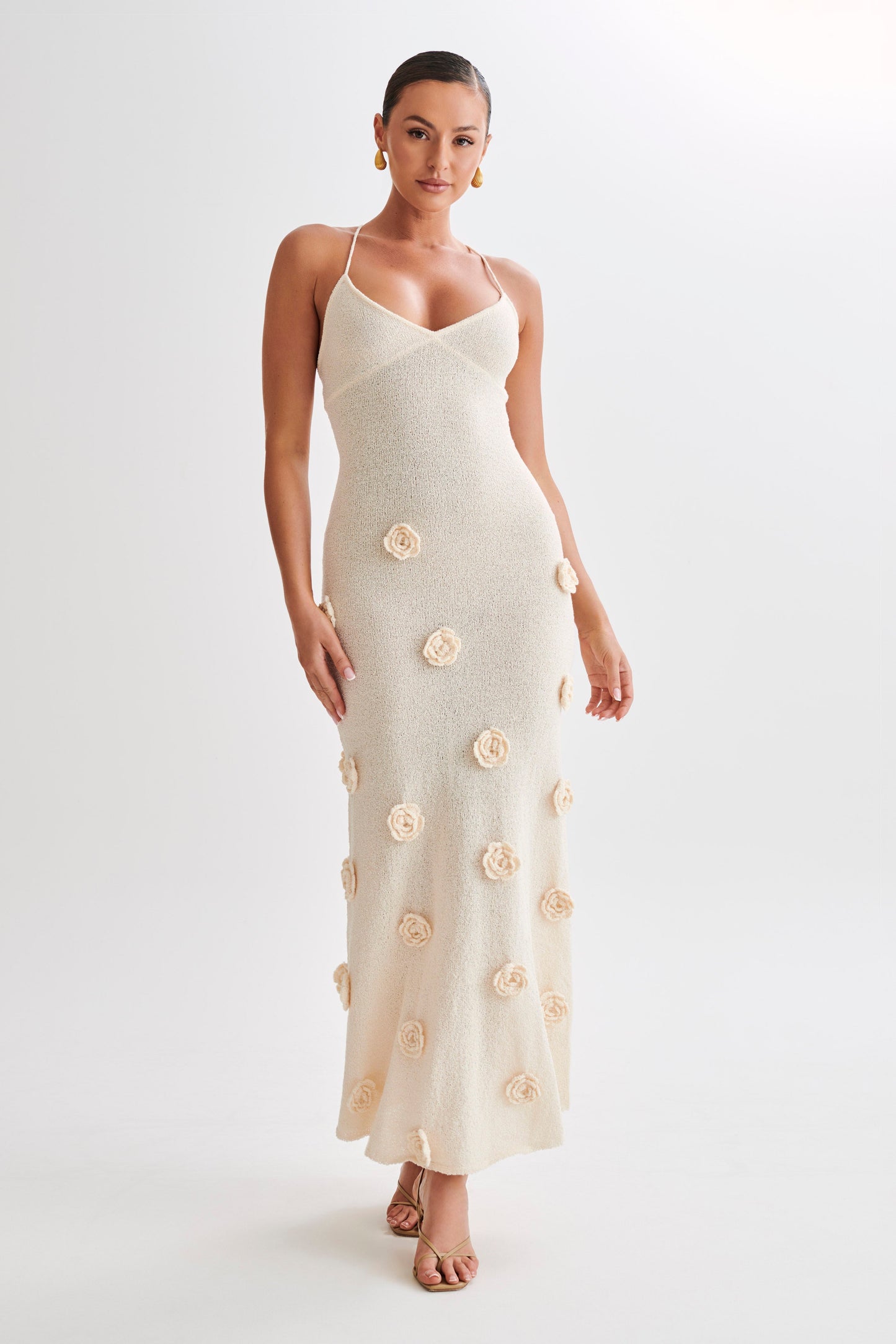 Maxi Jurk Breiwerk Elegante Pasvorm Zomerlook – Ravelle
