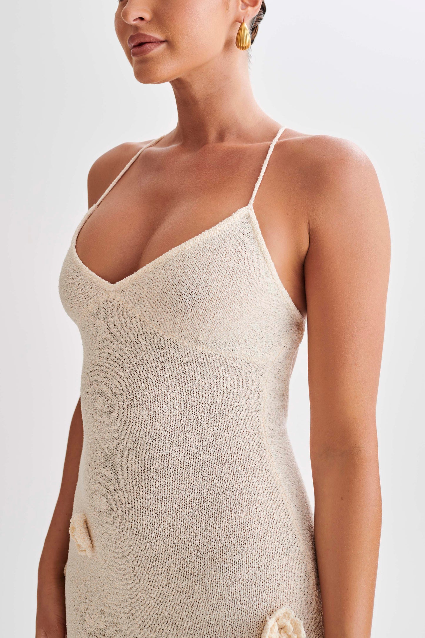 Maxi Jurk Breiwerk Elegante Pasvorm Zomerlook – Ravelle