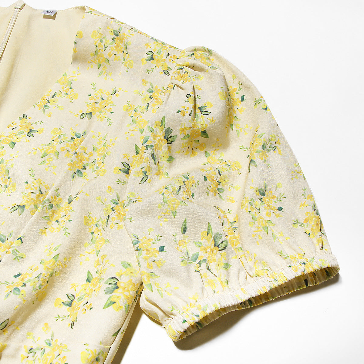 Vintage bloemen mini jurk met stretchkatoen dames – Lottie