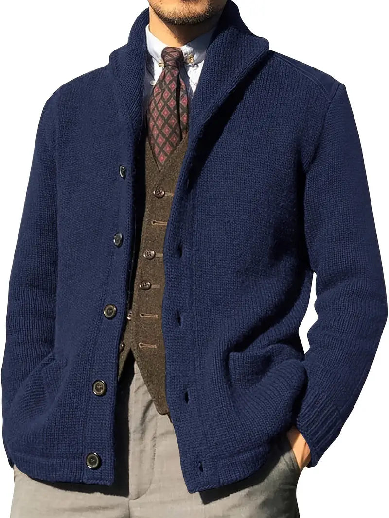 Italiaanse gebreide cardigan met knopen voor heren – Lorenzo