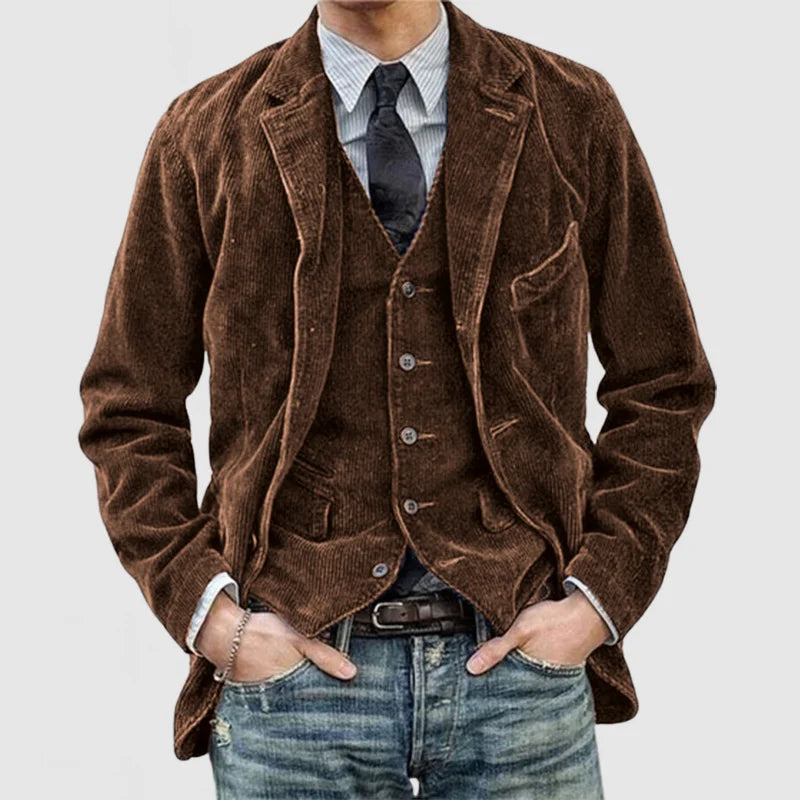 Vintage heren blazer en vest met moderne pasvorm – Amelior