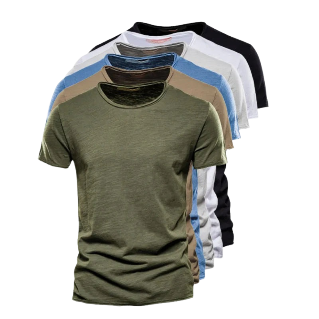 Basic heren T-shirt katoen tijdloos comfortabel fit – Dravero