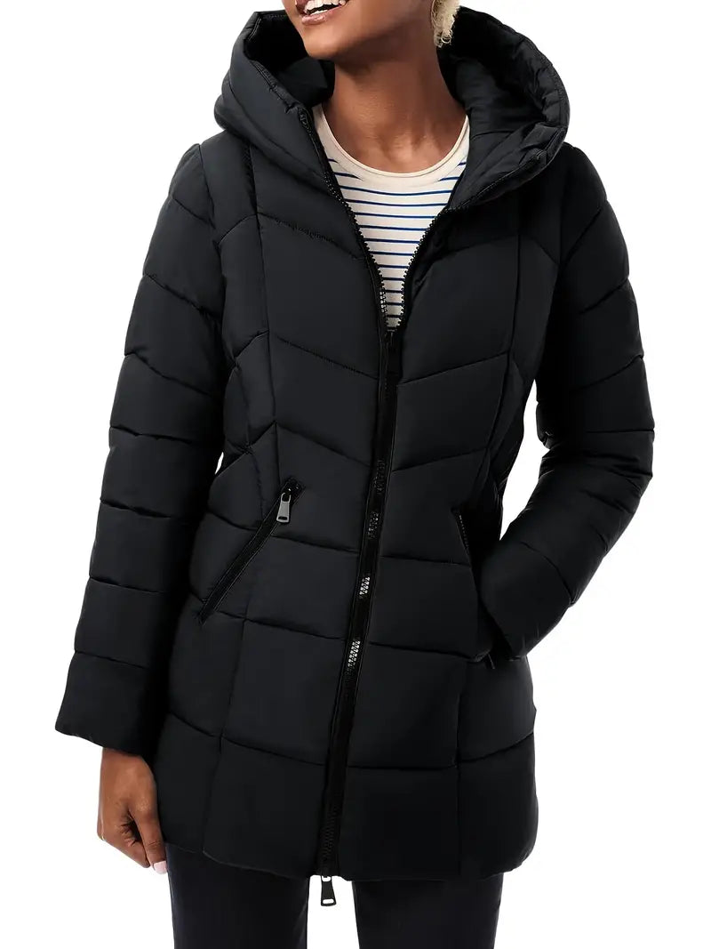 Gewatteerde puffer winterjas met moderne pasvorm – Elise