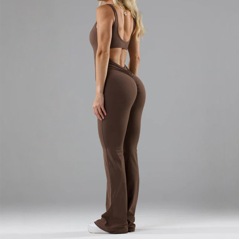 Stretch Damesjumpsuit met Flatterende Pasvorm en Sportieve Look – Arlina