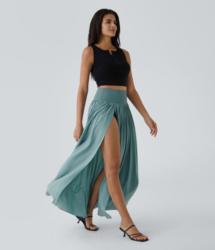 Lichte maxi rok met hoge taille – Elodie