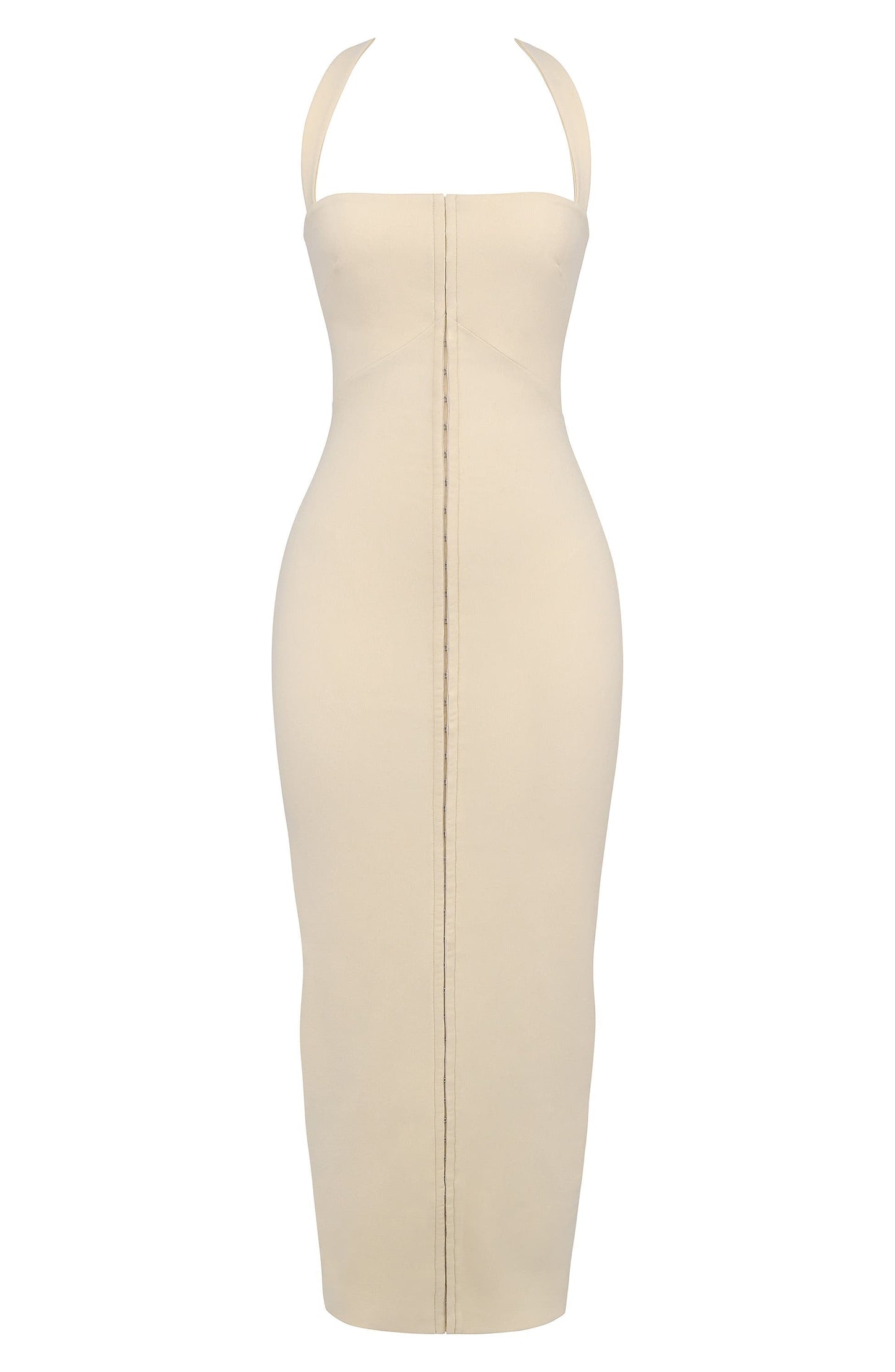 Maxi jurk met halter en open rug – Emma
