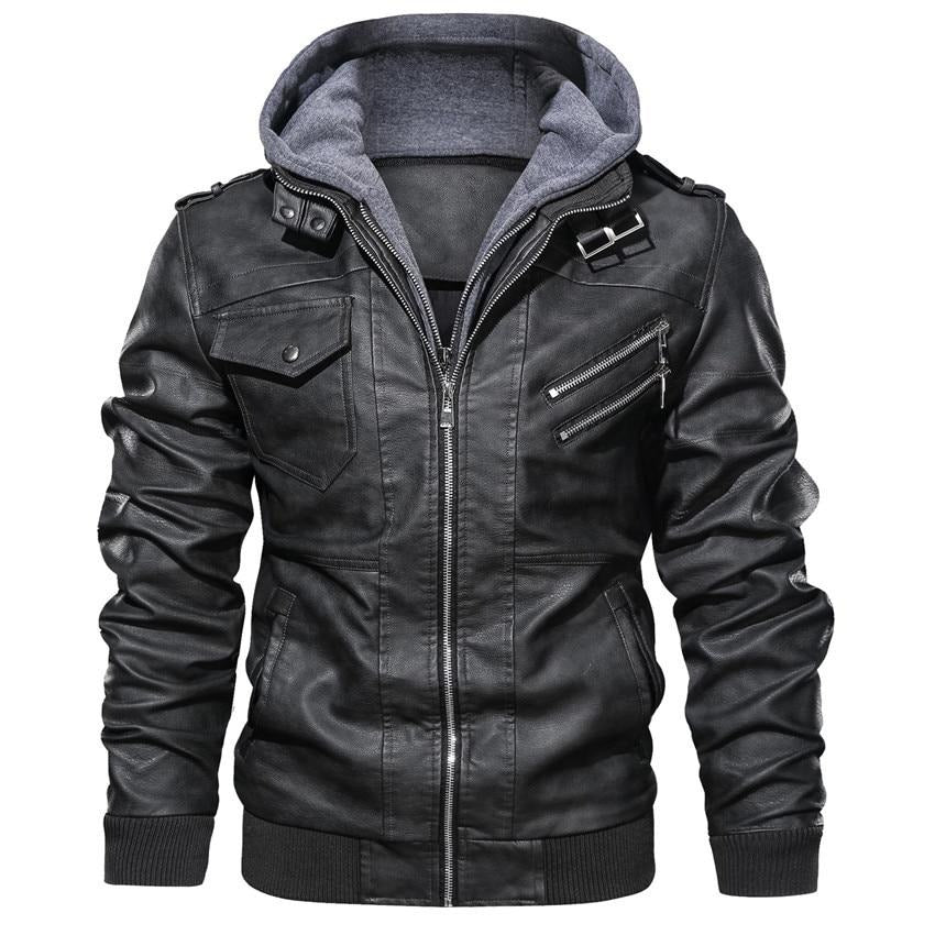 Warm Kunstleren Jas met Afneembare Capuchon – Max