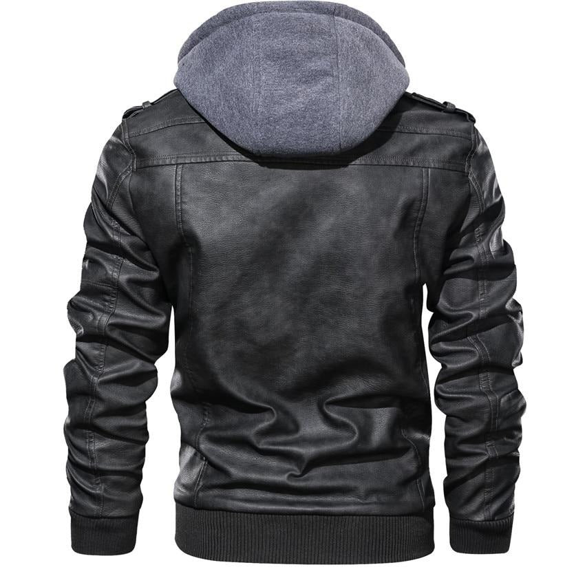Warm Kunstleren Jas met Afneembare Capuchon – Max