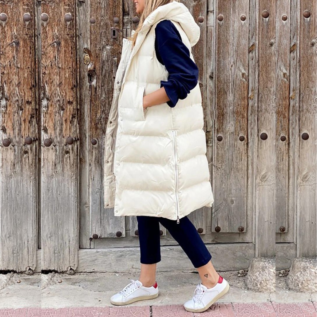 Elegante lange dames winterjas met warme voering – Isabella